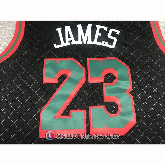 Maillot Los Angeles Lakers LeBron James NO 23 Mitchell & Ness 2018-19 Noir